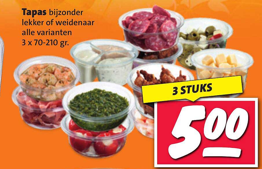 Tapas bijzonder lekker of weidenaar alle varianten