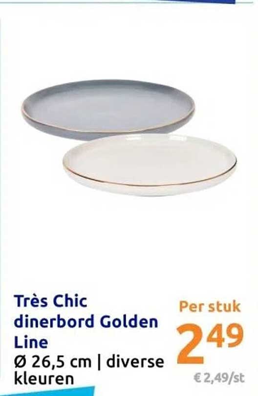 Très Chic dinerbord Golden Line