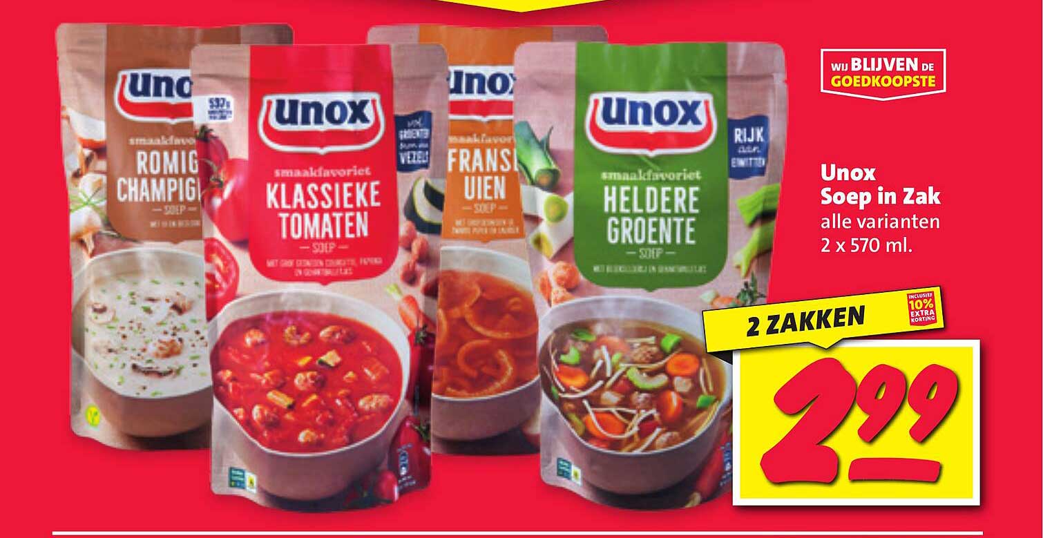 Unox Soep in Zak