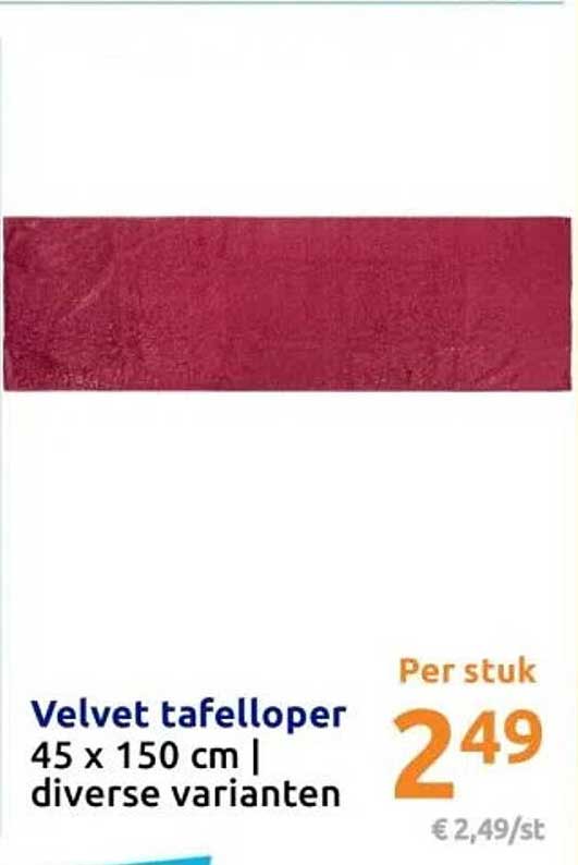 Velvet tafelloper