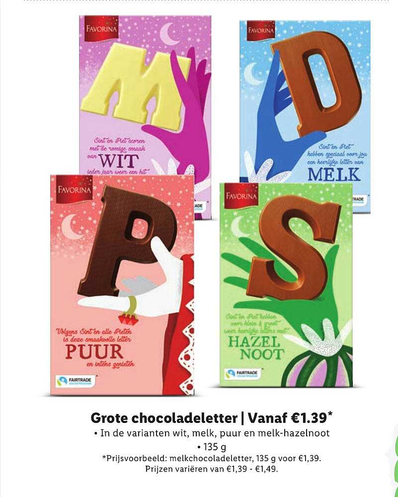 Grote chocoladeletter