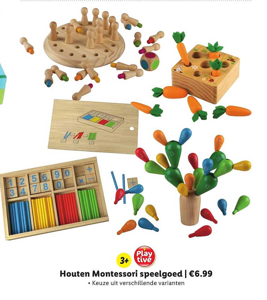 Houten Montessori speelgoed