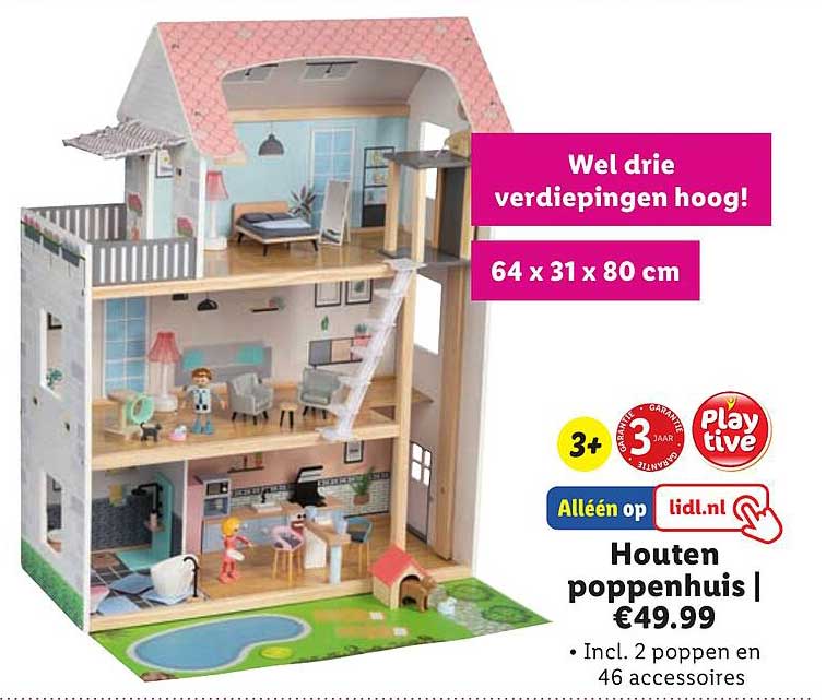 Houten poppenhuis