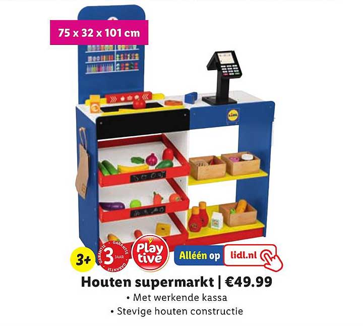 Houten supermarkt