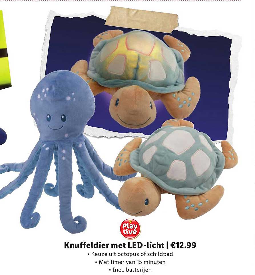 Knuffeldier met LED-licht