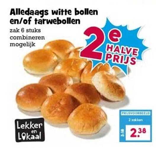 Alledaags witte bollen en/of tarwebollen