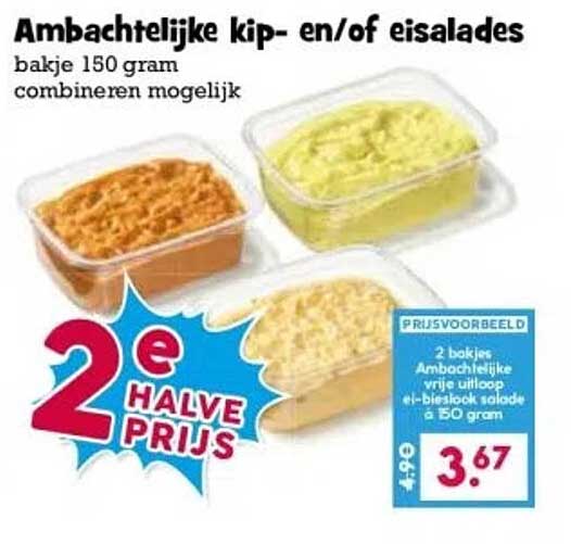 Ambachtelijke kip- en/of ei-salades