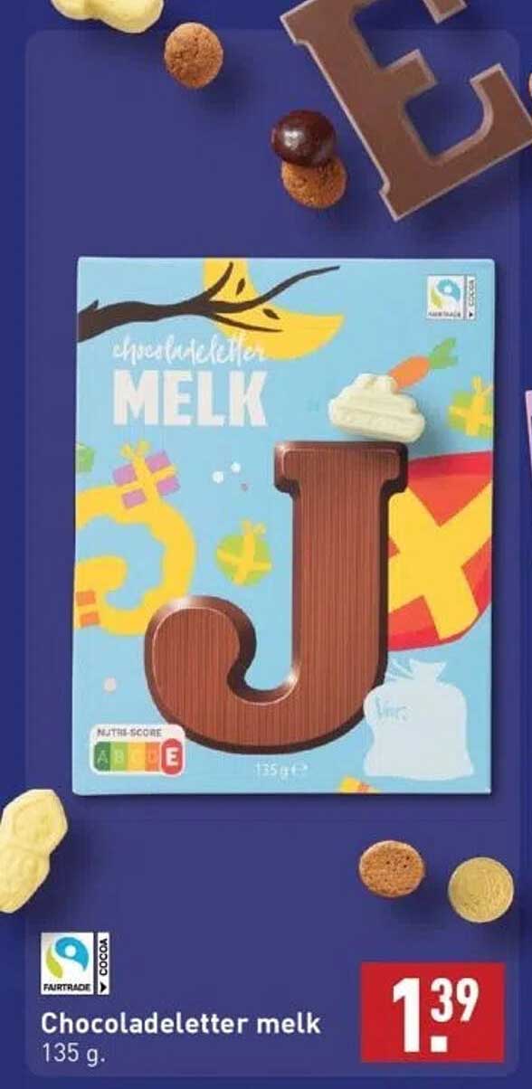 Chocoladeletter melk