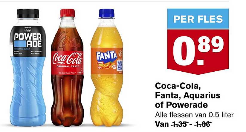 Coca-Cola, Fanta, Aquarius of Powerade