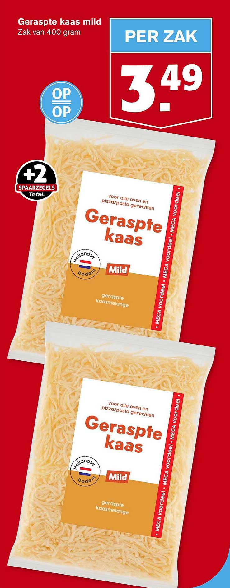 Geraspte kaas mild