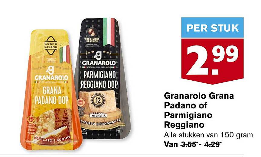 Granarolo Grana Padano of Parmigiano Reggiano