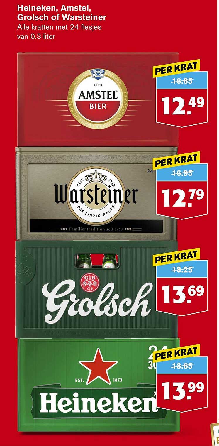 Heineken, Amstel, Grolsch of Warsteiner