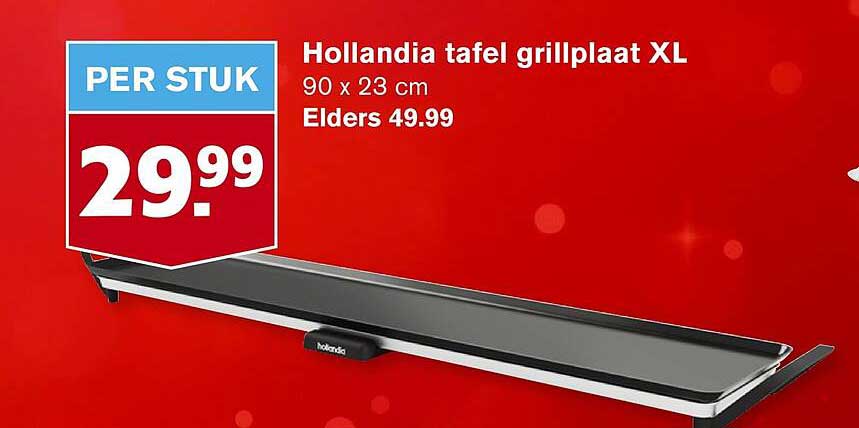 Hollandia tafel grillplaat XL