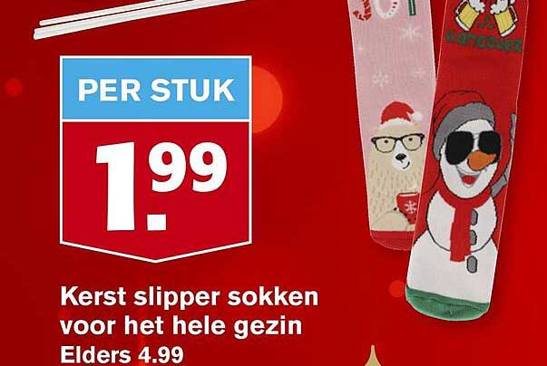 Kerst slipper sokken voor het hele gezin