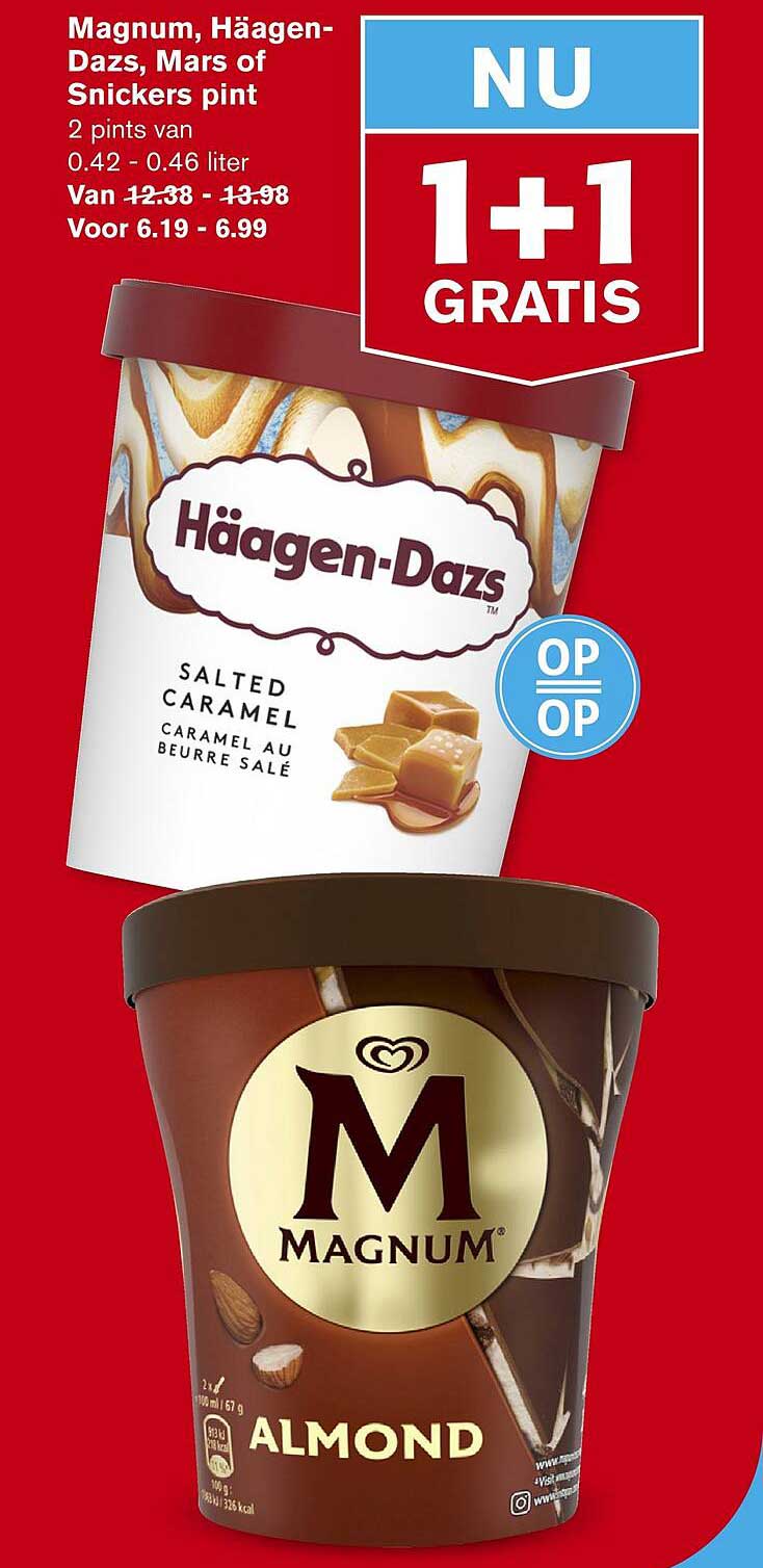 Magnum, Häagen-Dazs, Mars of Snickers pint