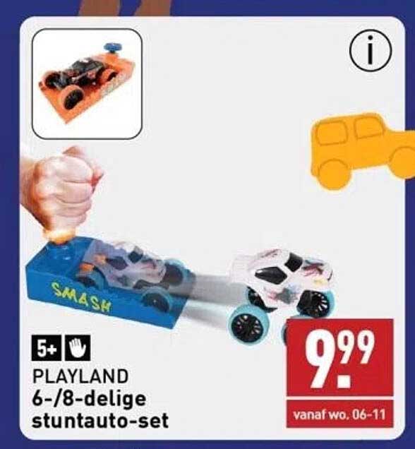 PLAYLAND 6-/8-delige stuntauto-set