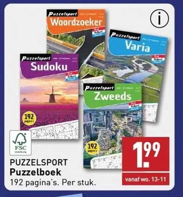 PUZZELSPORT Puzzelboek