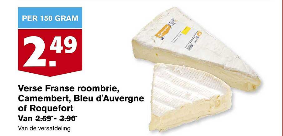 Verse Franse roombrie, Camembert, Bleu d'Auvergne of Roquefort