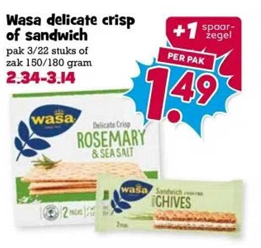 Wasa delicate crisp of sandwich