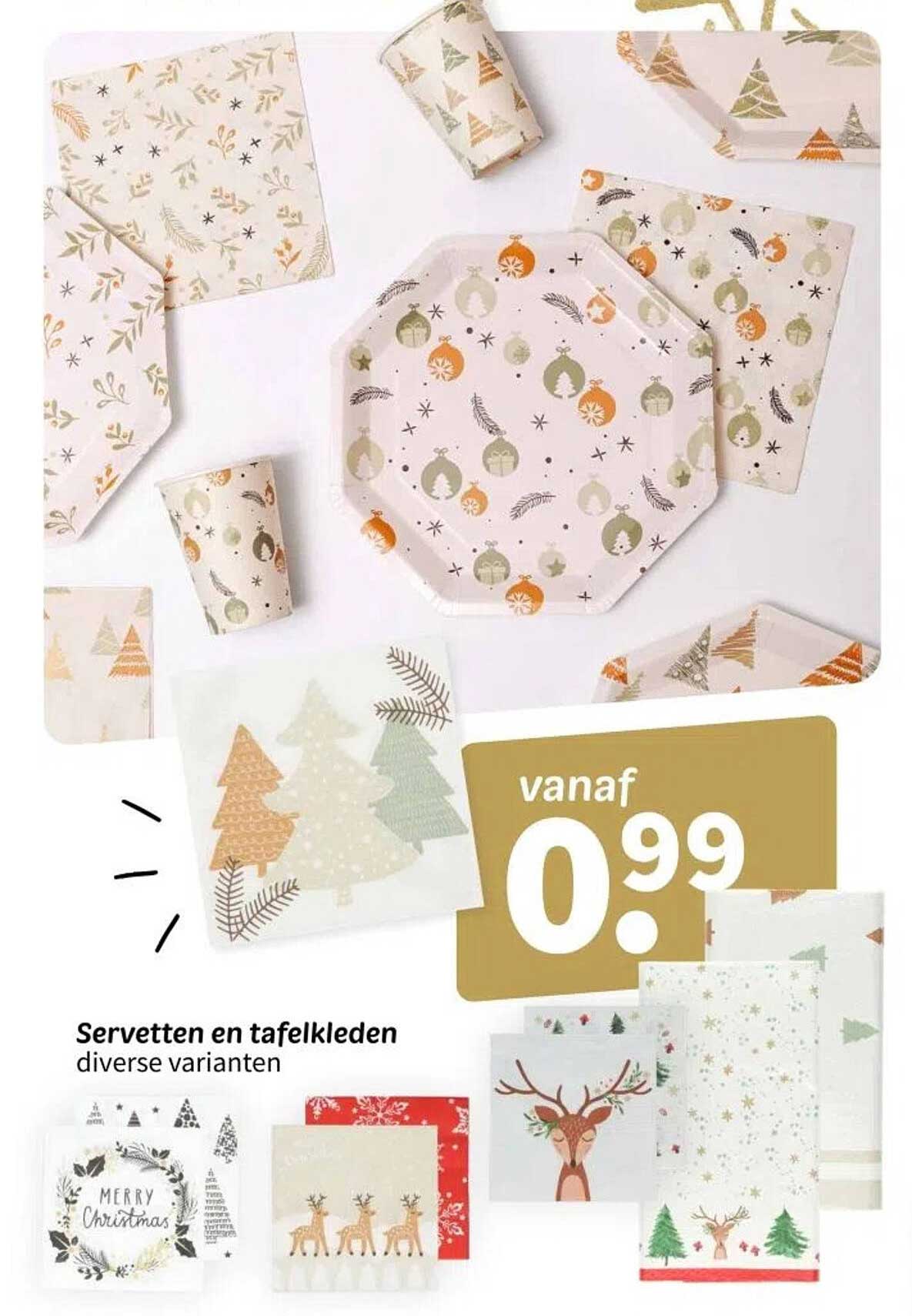 Servetten en tafelkleden diverse varianten