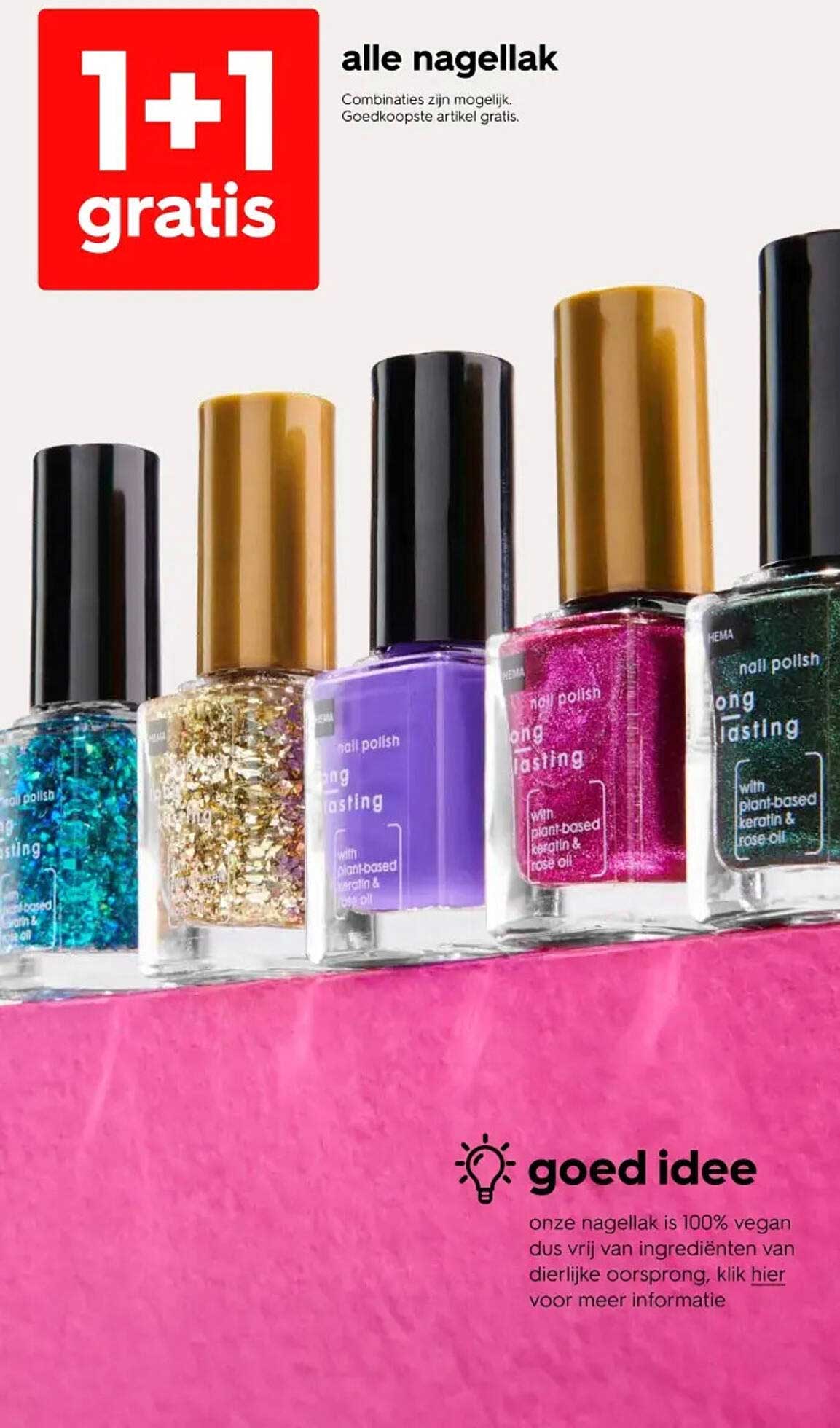 1+1 gratis alle nagellak