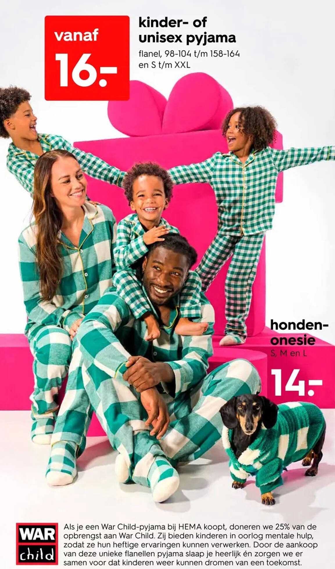 kinder- of unisex pyjama  
honden-onsie