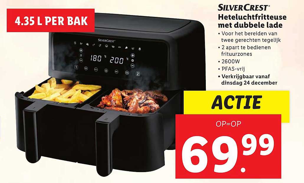 Petra PT5175VDEEU10 5.2L Manual Air Fryer, Removable Non-Stick Tray, Hot Air Circulation, Low to No Oil, 30 min Timer, Adjustable Temperature, 1300W