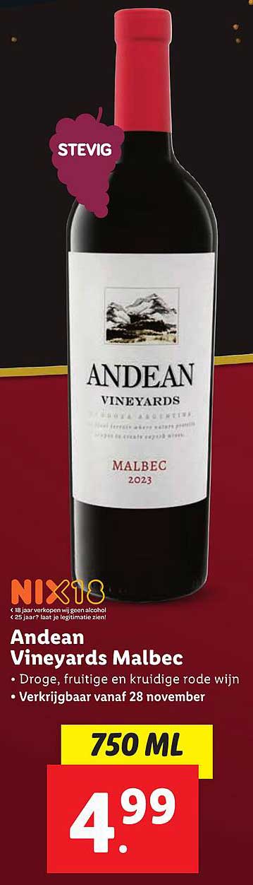 Andean Vineyards Malbec