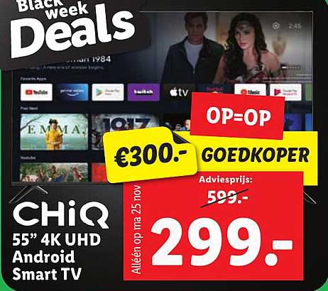 CHiQ 55” 4K UHD Android Smart TV