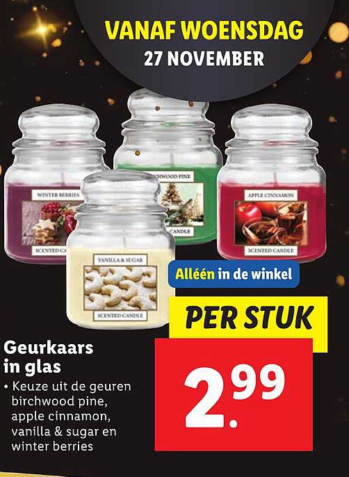 Geurkaars in glas