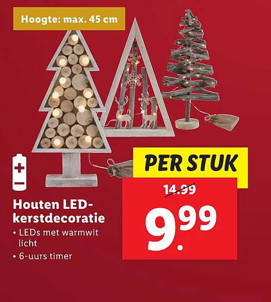 Houten LED-kerstdecoratie