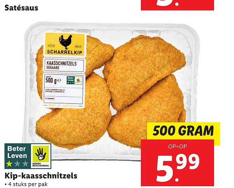 Kip-kaasschnitzels