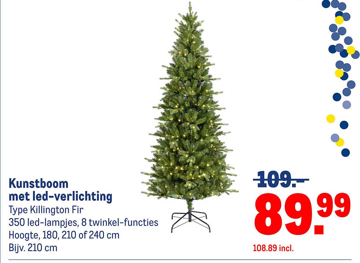 Kunstboom met led-verlichting