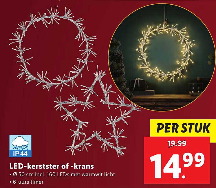 LED-kerstster of -krans