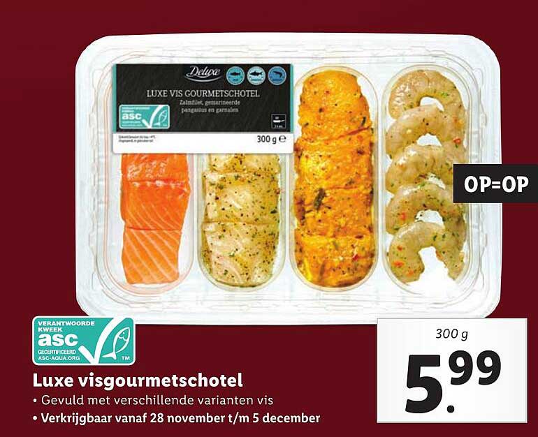 Luxe visgourmetschotel