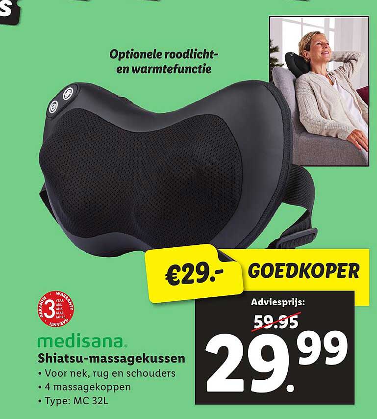 medisana Shiatsu-massageskussen