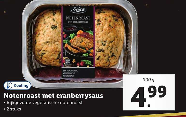 Notenroast met cranberrysaus