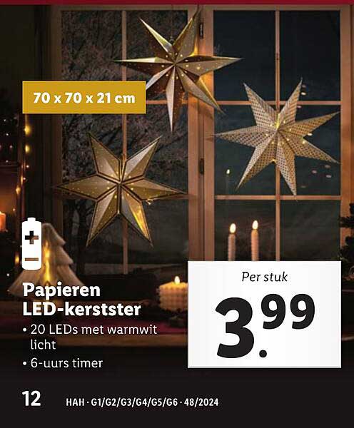 Papieren LED-kersstster