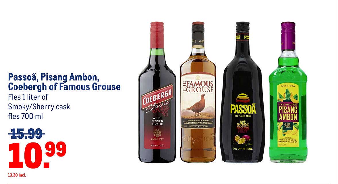 Passoá, Pisang Ambon, Coebergh of Famous Grouse