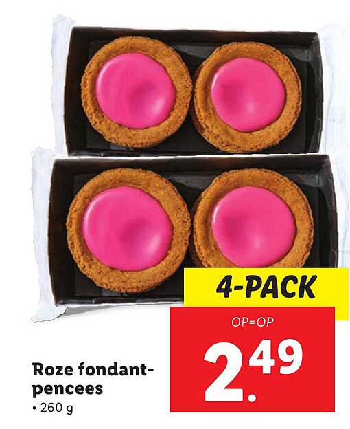 Roze fondantpences