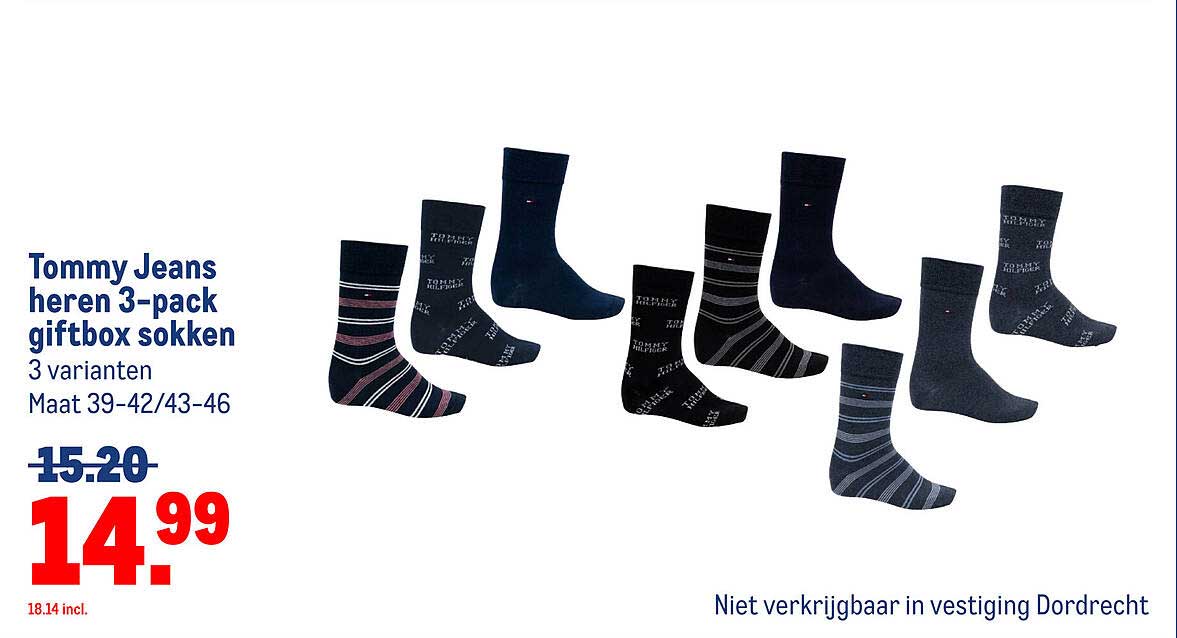 Tommy Jeans heren 3-pack giftbox sokken