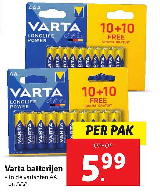 Varta batterijen