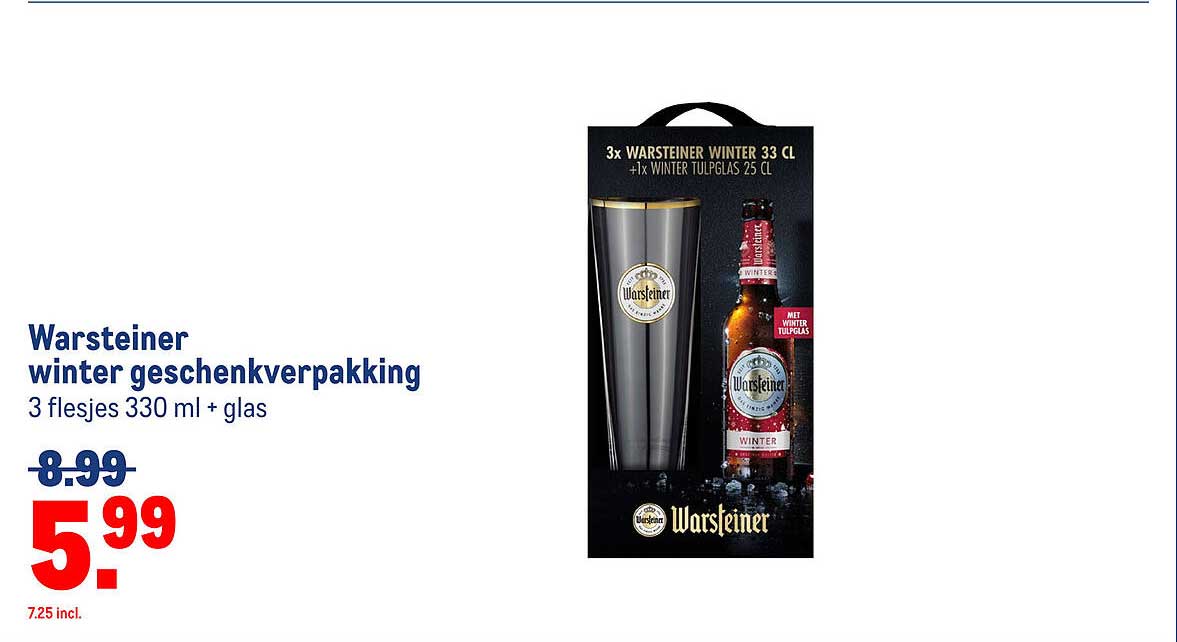 Warsteiner winter geschenkverpakking