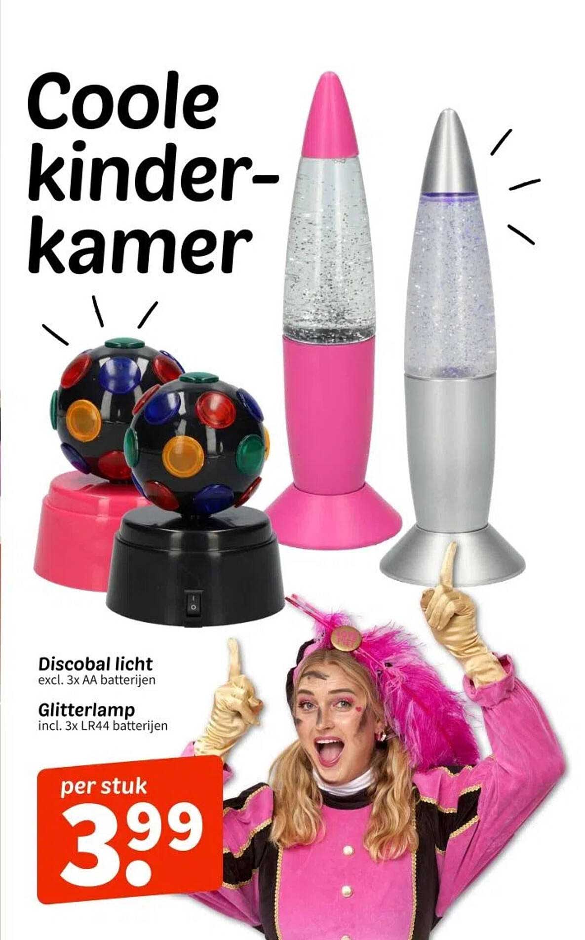 Coole kinder-kamer  
Discolicht  
Glitterlamp  