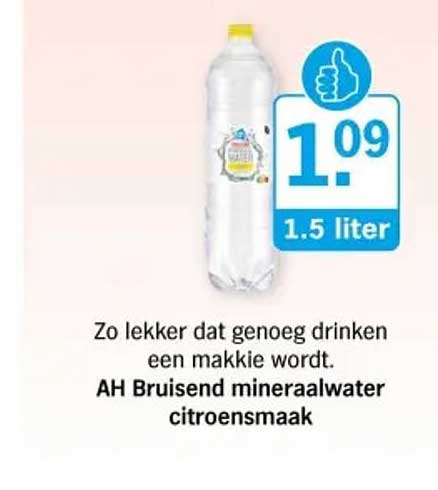 AH Bruisend mineraalwater citroensmaak