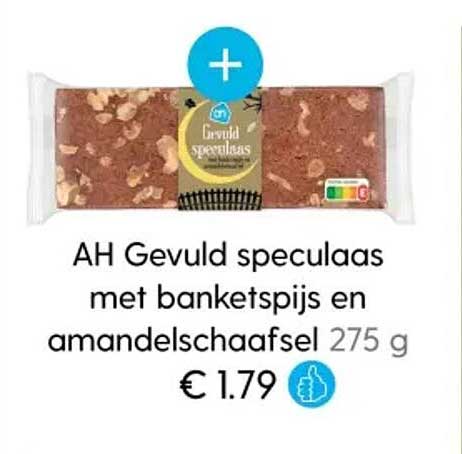 AH Gevuld speculaas met banketspijs en amandelschafsel