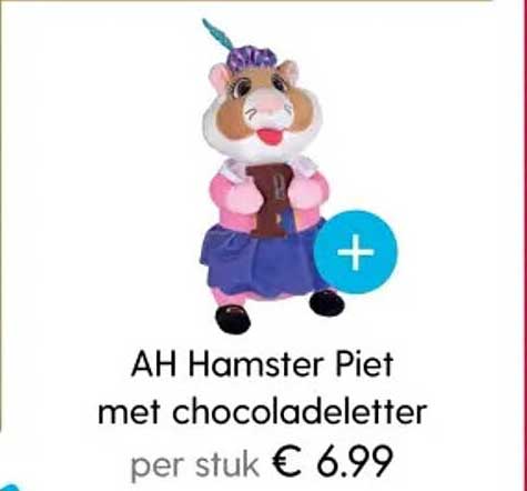 AH Hamster Piet met chocoladeletter