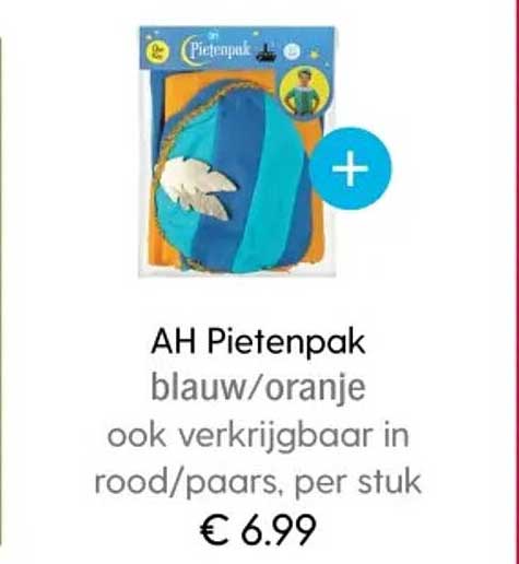 AH Pietenpak blauw/oranje