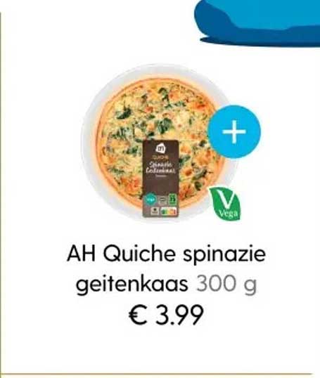 AH Quiche spinazie geitenkaas