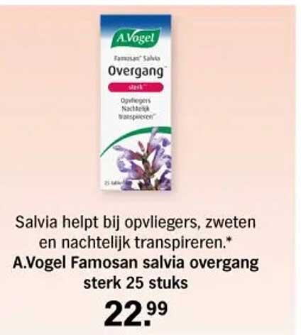 A.Vogel Famosan salvia overgang sterk 25 stuks